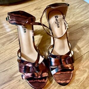 Women's Brown Strappy Heels